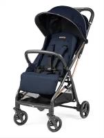 Прогулочная коляска Peg-Perego Selfie, Blue shine, цвет шасси: черный