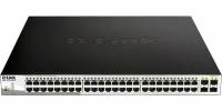 Коммутатор D-Link DGS-1210-52MPP/E2A 48x1Гбит/с 4SFP 48PoE 740W управляемый