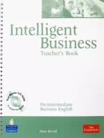 Intelligent Business. Pre-Intermediate. Teachers Book + CD | Barrall Irene