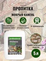 Пропитка водоотталкивающая для камня, для кирпича PROFESSIONAL с эффектом "Мокрый камень" 5л