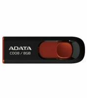 Флешка A-Data 8Gb C008 (AC008-8G-RKD) USB2.0 Black/Red