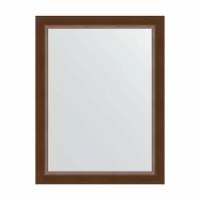 Зеркало настенное EVOFORM в багетной раме орех, 66х86 см, для гостиной, прихожей, кабинета, спальни и ванной комнаты, BY 1014