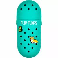 Пенал-тубус 1 отделение (deVente) Flip Flops бирюзовый арт.7027210