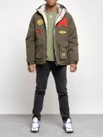 Куртка мужская зимняя с капюшоном молодежная AD88915Kh, 50