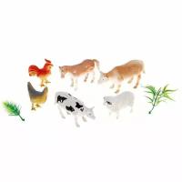 Набор фигурок животных «Домашние животные», 6 штук, с аксессуарами (комплект из 8 шт)