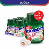 Жевательная резинка Mentos Pure Fresh Арбуз, 6 шт по 54 г