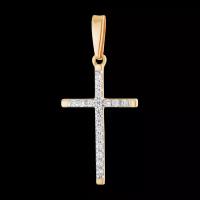 Крест золотой с фианитами арт. 11310056