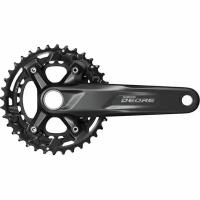 Система шатунов Shimano Deore M5100-B2, 2x11 ск., 175 мм., ин.вал, 36-26T без каретки для CL:51,8 мм. Черный