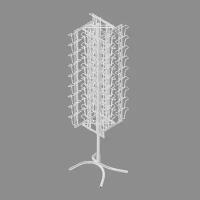 Стойка вращающаяся для открыток, напольная, 72 кармана А5, 44*44*180 см, цвет белый
