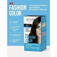 Крем-краска для волос STUDIO "Fashion Color", тон 1.0, Черный, 50/50/15 мл