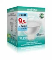 Светодиодная LED лампа Smartbuy MR16 GU5.3 220V 9,5W(760lm) 4000K 4K 47x45 пластик SBL-GU5_3-9_5-40K (упаковка 18 штук)