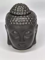 Аромалампа керамическая для эфирных масел Голова Будды большая. Цвет - черный