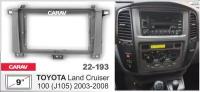 Переходная рамка LEXUS LX-470 2002-2007, TOYOTA Land Cruiser 100 2003-2007 ( бортовой компьютер снизу) рамка Carav 22-193 для автомагнитол 9" дюймов 230:220x130mm