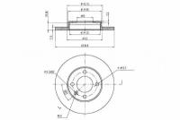 Диск тормозной передний Audi 80 II III 75- Seat Ibiza II 93- Toledo 91- VW Golf I-III 74- Passat I-I