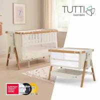 Кровать-трансформер приставная Tutti Bambini CoZee XL 120*60 см Scandinavian Walnut/Ecru 211209/7508
