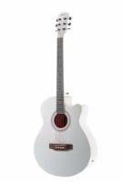 Электроакустическая гитара Elitaro E4150EQ WH, звукосниматель 4х полосный, белая, анкер, 41 дюйм