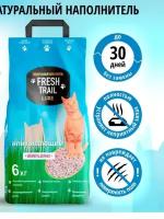 Наполнитель для лотка Fresh Trail Luxe, 6 кг, антибактериальный, минеральный