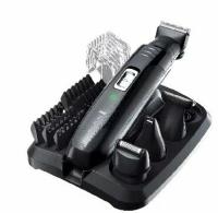 Машинка для стрижки волос Remington Groom Kit PG6130, 10 насадок, самозатачивающиеся лезвия, автономная работа 40 мин, зарядка 16 ч, подставка для хранения, черный