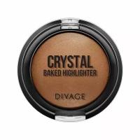 Divage Хайлайтер для лица Baked Crystal Highlighter тон 02 Bronze