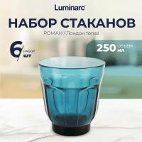 Набор стаканов LUMINARC Роман стакан 250 мл низкий Лондон топаз 6 шт