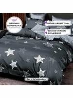 Комплект постельного белья "Сатин Люкс" для 1 5-спальной кровати, 1.5, звезды