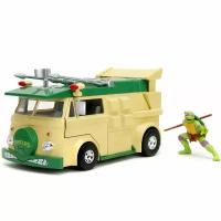 Набор Hollywood Rides Машинка с Фигуркой Jada Toys 2.75"+1:24 Hollywood Rides TMNT HWR Party Wagon with Donatello Figure 34529