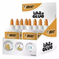 Bic Клей ПВА White Glue белый, 118 мл, 8 шт