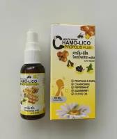 Тайский спрей для горла с прополисом и экстрактом ромашки Chamo-Lico Propolis Plus Mouth Spray, 20мл