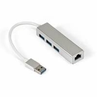 Кабель-адаптер ExeGate EXE-77U3T-45 (USB3.0 --> 3xUSB3.0 + 1xRJ45 UTP 1000Mbps RLT8153) EX294185RUS