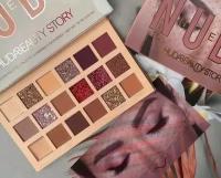 Палетка теней HudaBeauty STORY - The New Nude Eye Shadow Palette / 18 оттенков