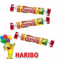 Жевательные конфеты Haribo Конфеты жевательные Haribo Харибо Рулет фруктовый, ассорти 3шт *25 гр, Германия