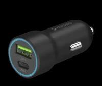 Deppa Зарядное устройство автомобильное Deppa 20W USB-A/Type-C, черное
