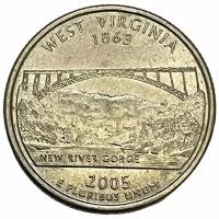 США 25 центов (1/4 доллара) 2005 г. (Квотеры 50 штатов - Западная Вирджиния) (D) (CN)