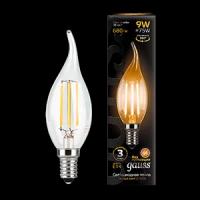 Лампа Gauss Filament Свеча на ветру 9W 680lm 2700К Е14 LED 104801109