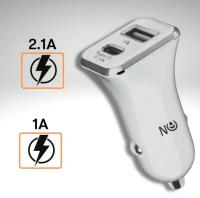 Автомобильная зарядка FaisON 1хUSB, 1хType-C, 3.1А, белый, FS-Z-426W, Pair