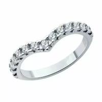 Кольцо Diamant online, серебро, 925 проба, фианит