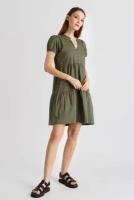 Платье BAON Ярусное платье из хлопка Baon B4522066, размер: M, зеленый