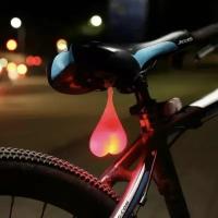 Водонепроницаемый светодиодный фонарик "Сердце" для велосипеда. красный