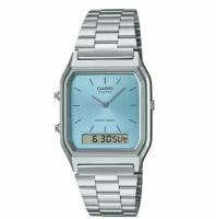 Наручные часы CASIO Vintage AQ-230A-2A1, синий, серебряный