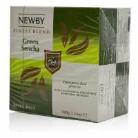 Чай зеленый байховый в пакетиках Green Sencha (Грин Сенча) 50*2г ТМ Newby (Ньюби)