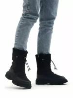 Дутики женские зимние сапоги с мехом дутыши для девочки сноубутсы луноходы зима высокие ботинки Brado SA11-20-8-black