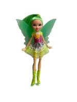 Кукла с крыльями Фея с зелеными волосами
