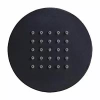 Bossini Боковая лейка душа из латуни TONDO-FLAT-WALL Ø 100 mm - самоочищающийся дождевой спрей - 1/2 M, цвет черный матовый