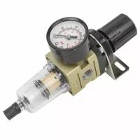 Фильтр-регулятор мини с индикатором давления для пневмосистем 1/4"(10Мк, 550 л/мин, 0-10bar, раб. температура 5-60)