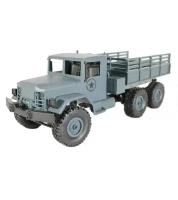 Радиоуправляемая машина MN MODEL военный грузовик (серый) 6WD 2.4G 1/16 RTR