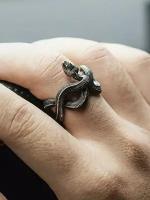 Кольцо DRAKON IRG бижутерное/ колечко гремучая змея /змейка /кольцо разомкнутое со змеей