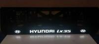 Рамка номера со светодиодной LED подсветкой с логотипом для автомобиля,Hyundai ix35,тюнинг авто,рамка гос номер, 1 шт, 12 В