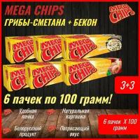 Мегачипсы Mega Chips со вкусом Холодец и Хрен, 6 штук по 100 г