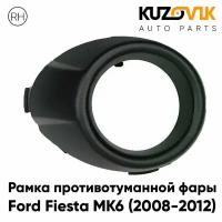 Рамка противотуманной фары правая Ford Fiesta MK6 (2008-2012) черная