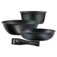Набор посуды Polaris EasyKeep-4D 4 пр. черный